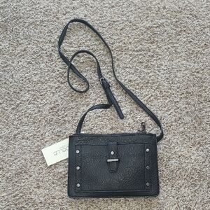 Isabelle Vegan Black Crossbody Bag